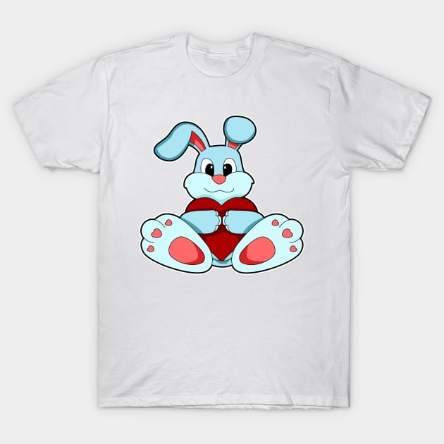 Rabbit with Heart T-Shirt by Markus Schnabel